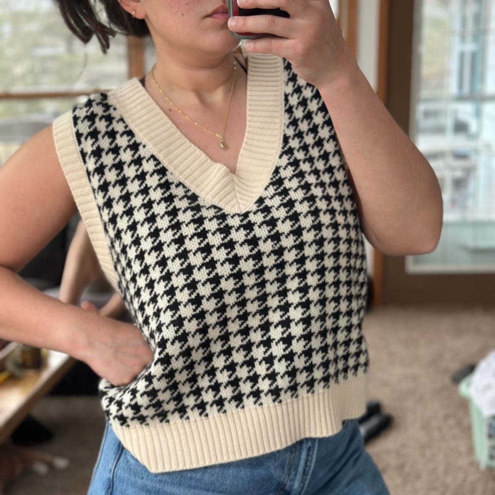 Checkered Sweater Vest